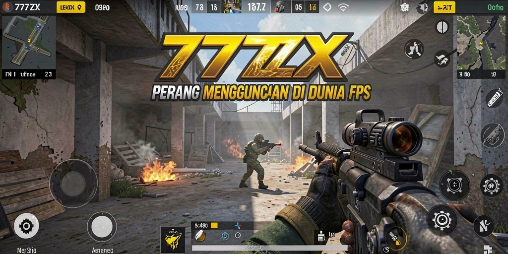 Screenshot gameplay 777ZX menampilkan aksi FPS yang mendebarkan.