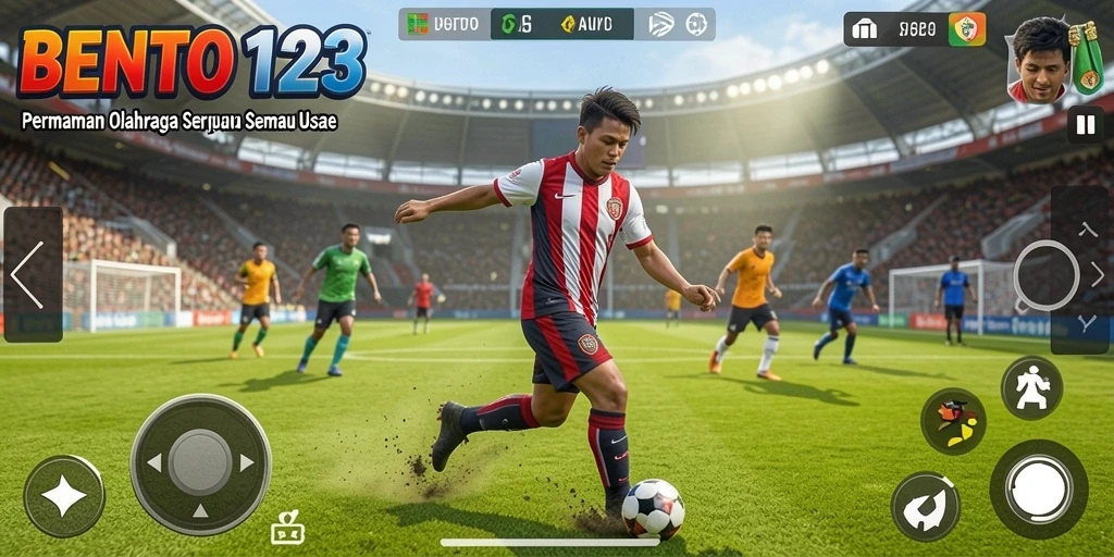 Tampilan gameplay BENTO123 yang dinamis dan penuh aksi olahraga.