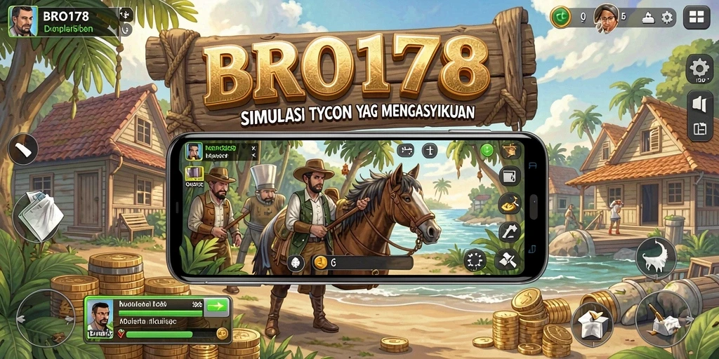 Screenshot gameplay BRO178 menampilkan pengalaman Tycoon yang seru.