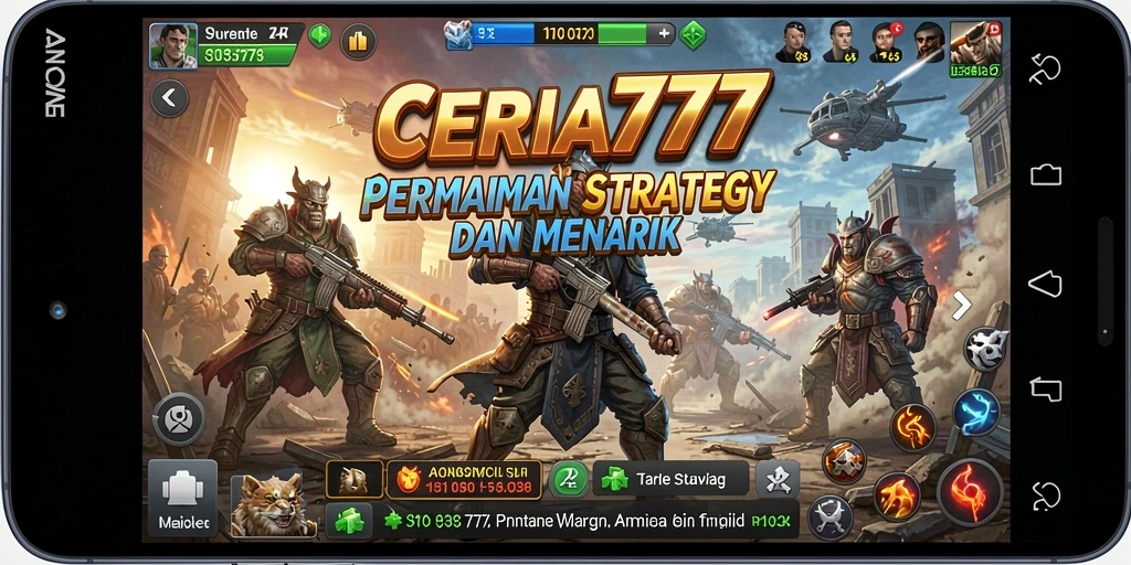 Tampilan seru dari gameplay strategi CERIA777 yang menantang.