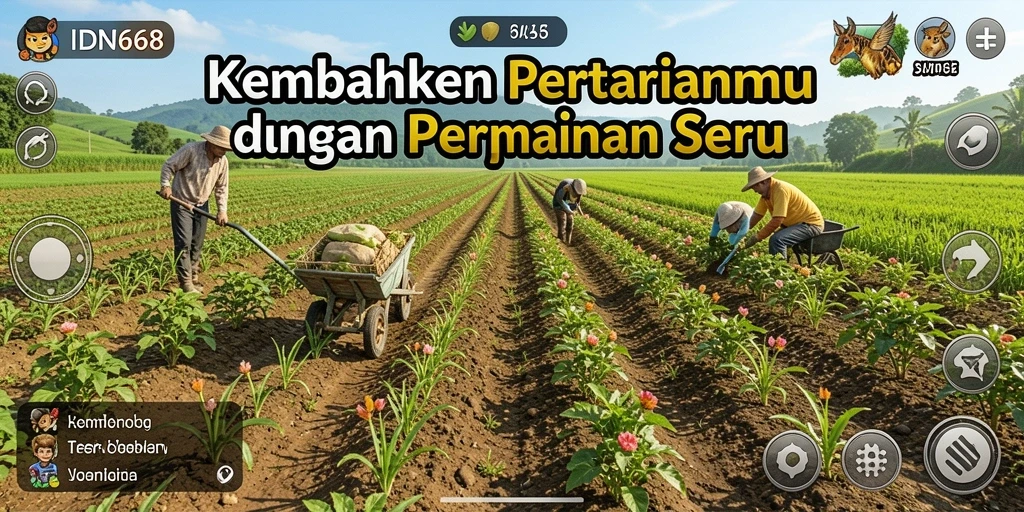 Tampilan luar permainan IDN668 dengan grafik menarik bertema pertanian.