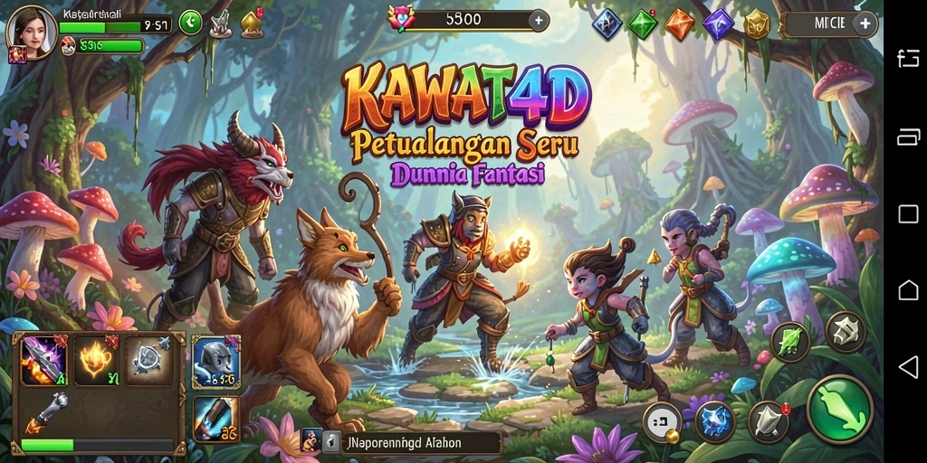 Gameplay KAWAT4D yang menampilkan petualangan seru dan grafis menawan.