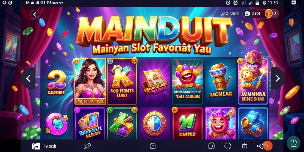 Tampilan gameplay MAINDUIT dengan mesin slot yang menarik.
