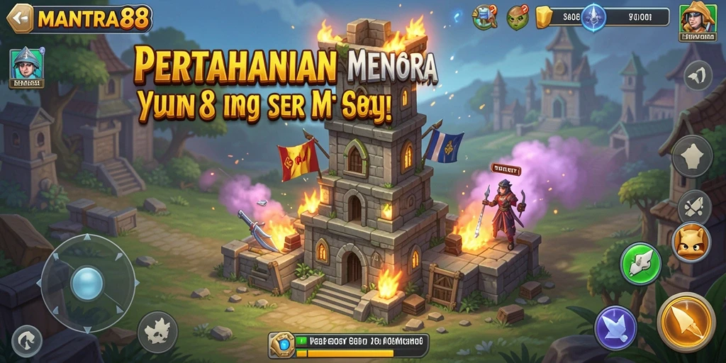 Gameplay menara pertahanan yang menawarkan strategi mendalam.
