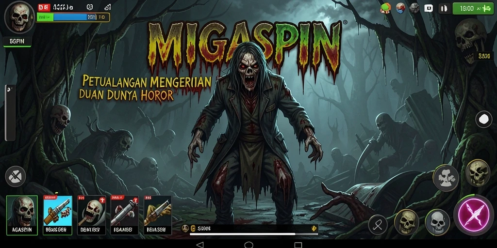 Tangkapan layar dari gameplay <strong>MIGASPIN</strong> yang penuh ketegangan dan horor.