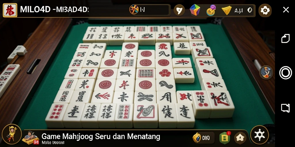 Tampilan menarik dalam gameplay Mahjong yang seru.