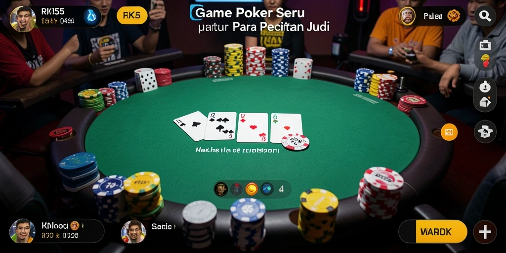 Tangkapan layar permainan Poker RK55 yang penuh aksi dan seru.