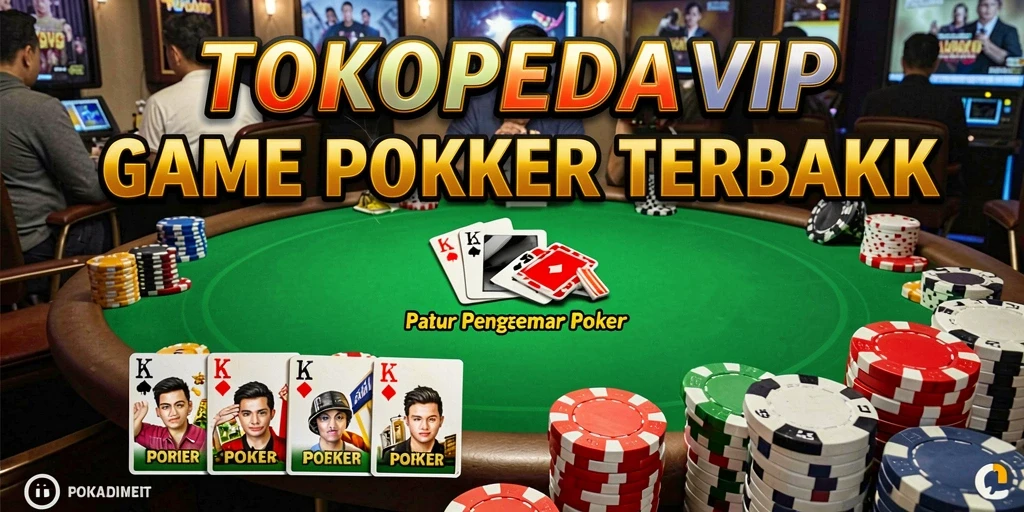 Tampilan gameplay seru dari TOKOPEDIAVIP saat bermain poker.