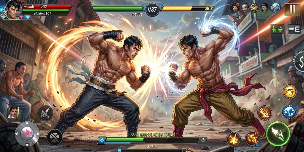 Tampilan gameplay V87 yang intens dan mendebarkan.