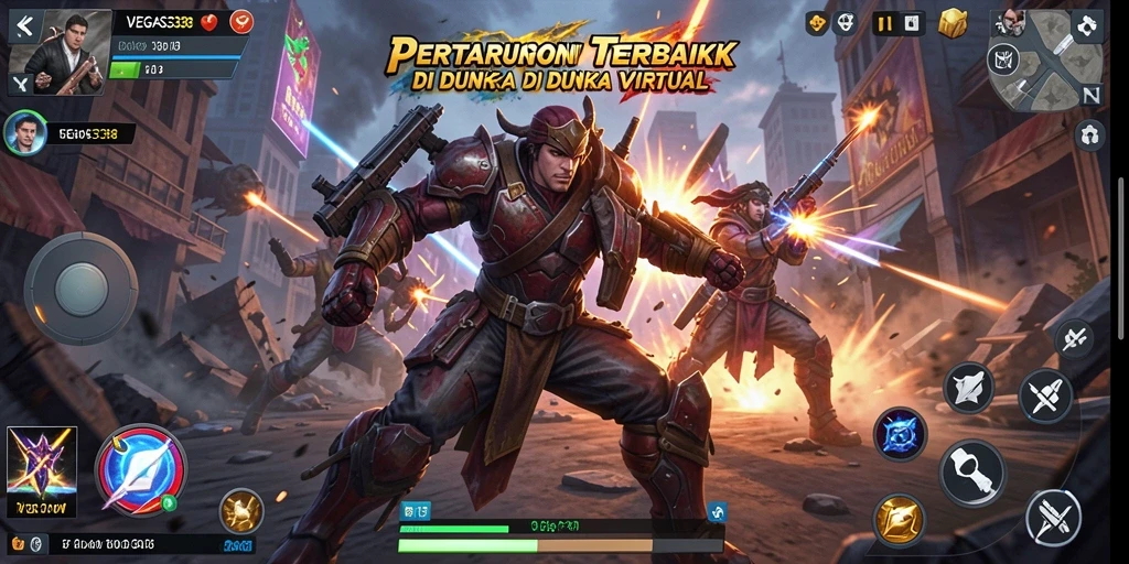 Gameplay VEGAS338 menampilkan pertarungan aksi yang mendebarkan.