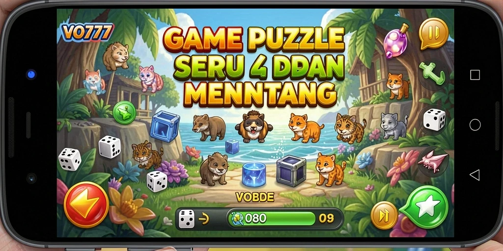 Screenshot utama VO777 menunjukkan gameplay Puzzle yang menarik.